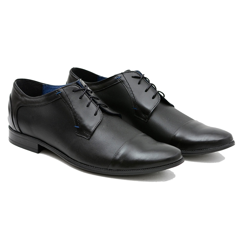 Gejms Chaussures noires formelles pour hommes en cuir Leopoldo le noir Gejms Chaussures noires formelles pour hommes en cuir Leopoldo le noir