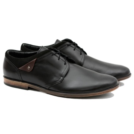 Gejms Chaussures homme en cuir noir Luca le noir