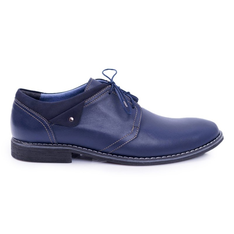 Bednarek Polish Shoes Richelieu Homme Bednarek Elégant Cuir Bleu Marine Oliviero