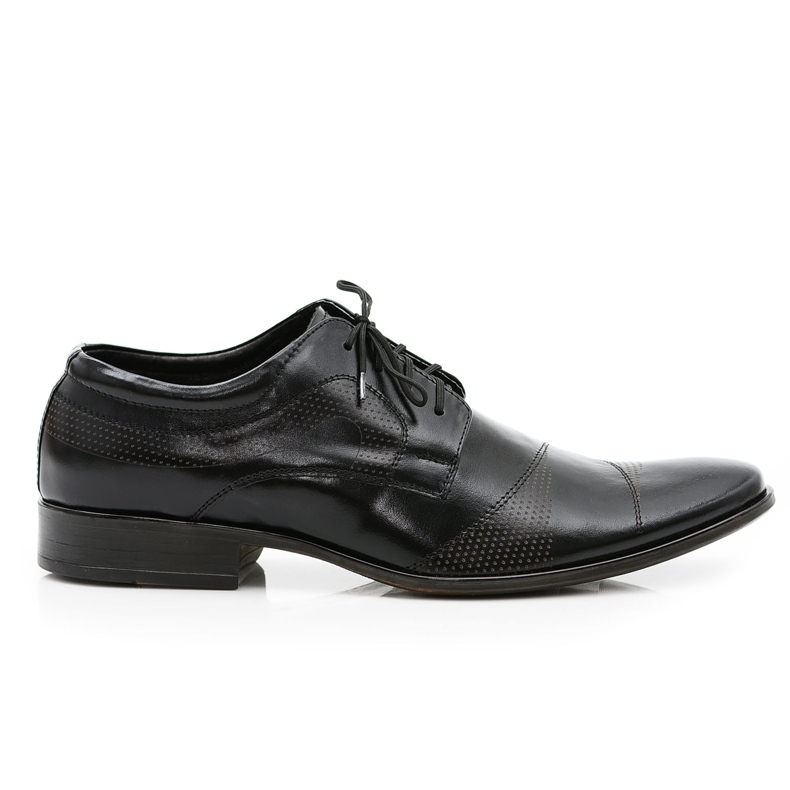 Lukas Chaussures habillées en cuir pour hommes Flavio le noir Lukas Chaussures habillées en cuir pour hommes Flavio le noir