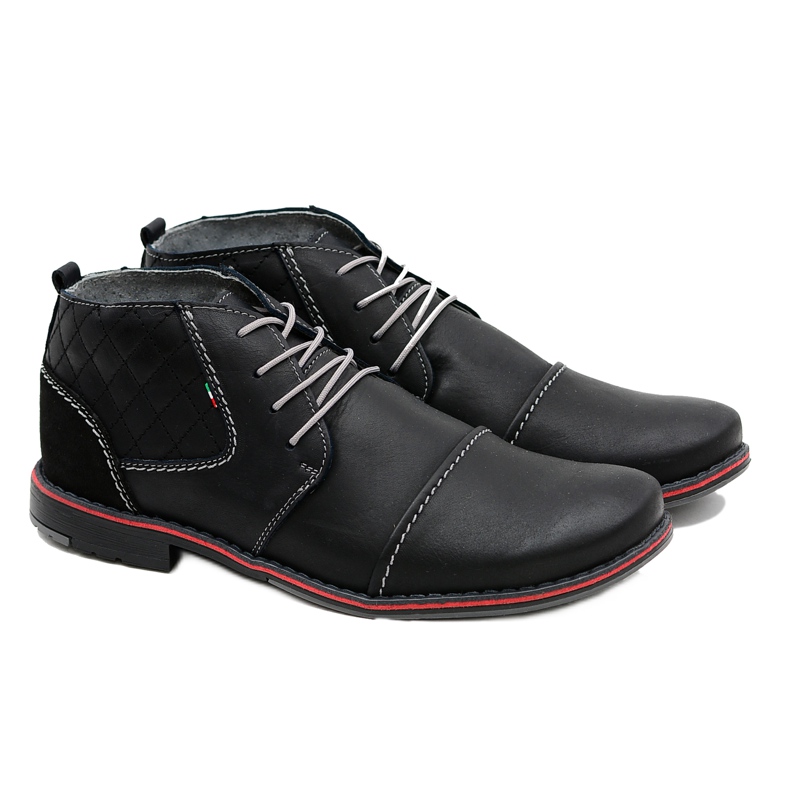 Gino Tuzzi Chaussures hautes en cuir noir Danny le noir