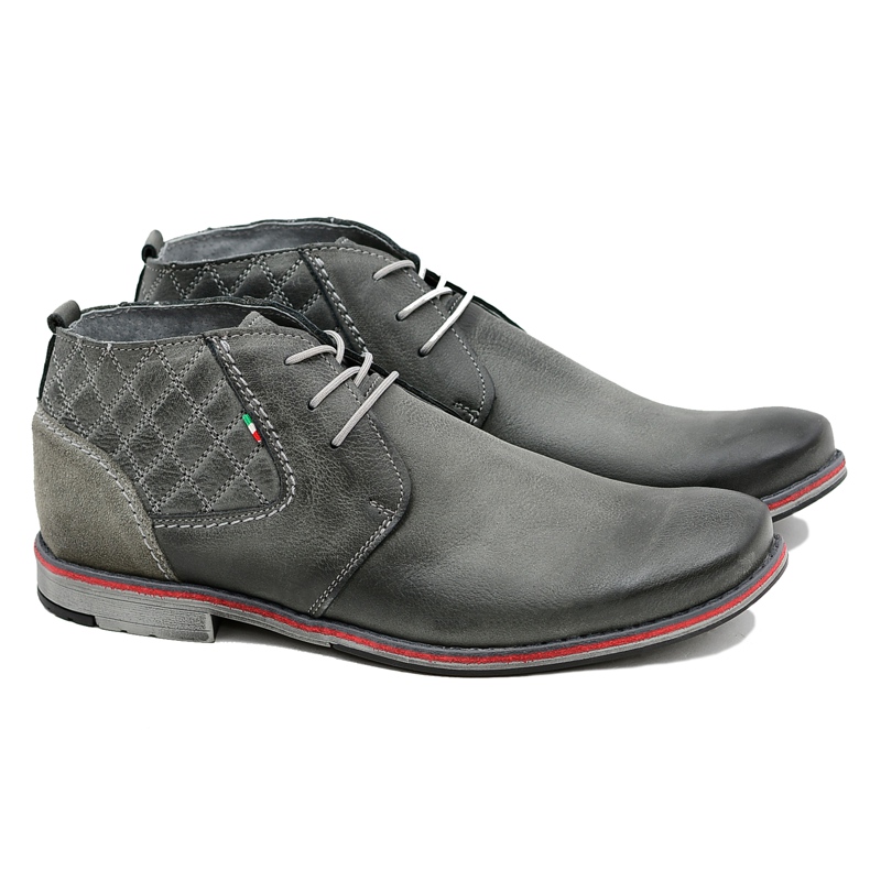 Gino Tuzzi Chaussures en cuir pour hommes grises Graziano