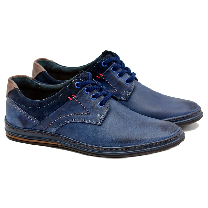 KOMODO Chaussures en cuir bleu marine de Giuseppe