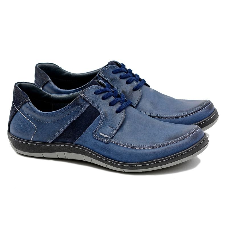 KOMODO Chaussures Hommes Classiques Bleu Marine En Cuir Rocco KOMODO Chaussures Hommes Classiques Bleu Marine En Cuir Rocco