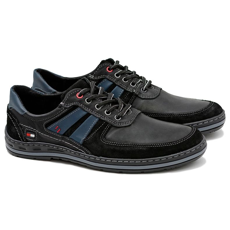 KOMODO Chaussures en cuir noires de Nestor le noir