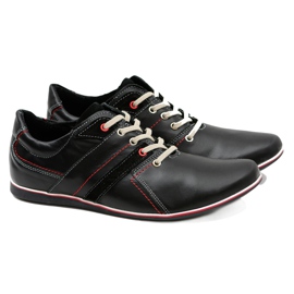 Mario Boschetti Chaussures décontractées en cuir pour hommes Conti noir