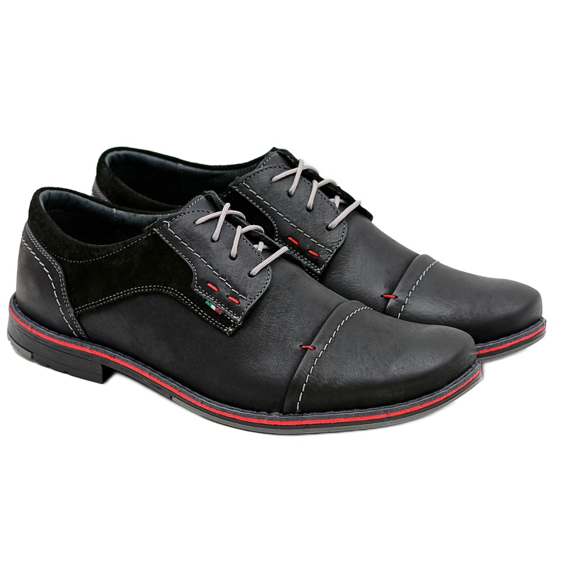 Gino Tuzzi Chaussures en cuir pour hommes noires Paolo le noir