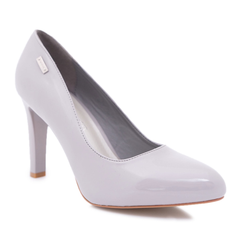 Sergio Leone Escarpins gris pour femmes laqués sur un pilier Campbell