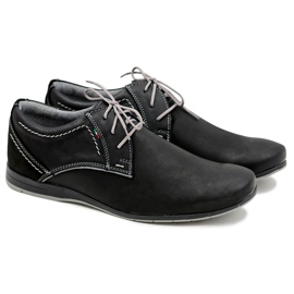 Gino Tuzzi Chaussures Décontractées Homme Grises Noires En Cuir Badoo le noir