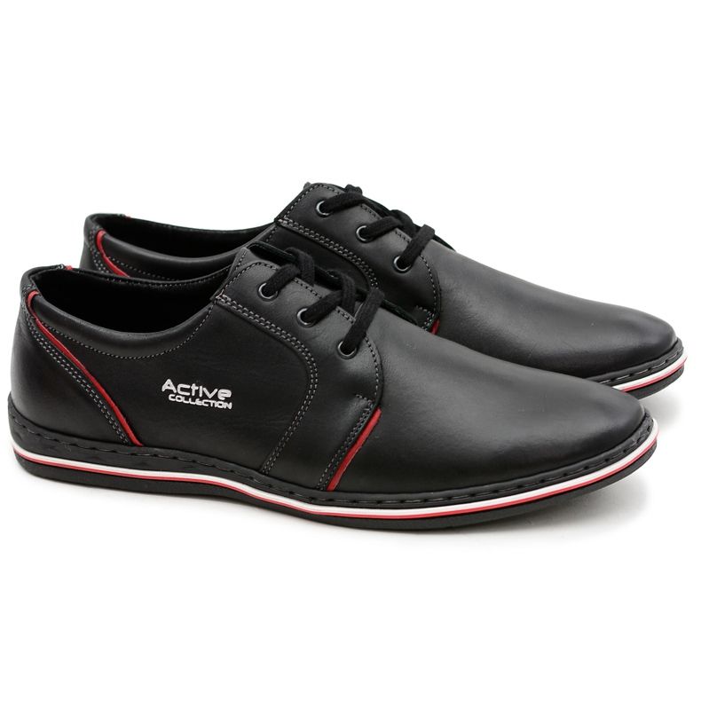 Joker Chaussures pour hommes en cuir noir par Marko le noir Joker Chaussures pour hommes en cuir noir par Marko le noir