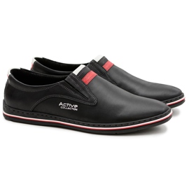 Joker Chaussures à enfiler en cuir noir pour hommes Mellos