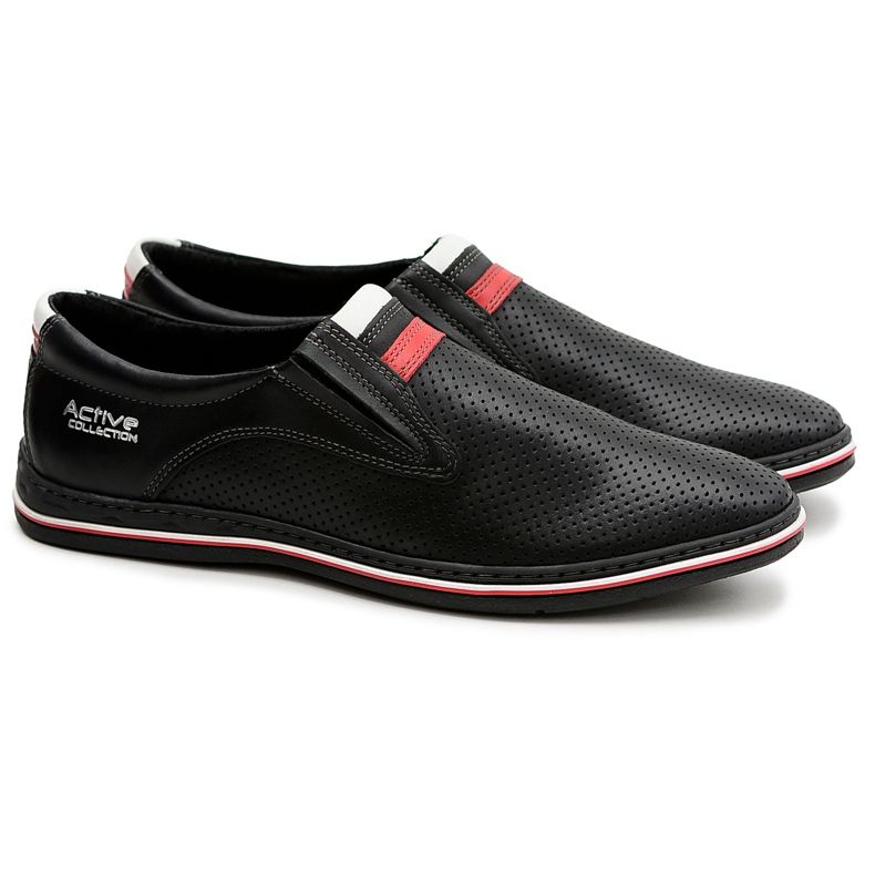 Joker Chaussures à enfiler noires pour hommes en cuir Mello le noir Joker Chaussures à enfiler noires pour hommes en cuir Mello le noir