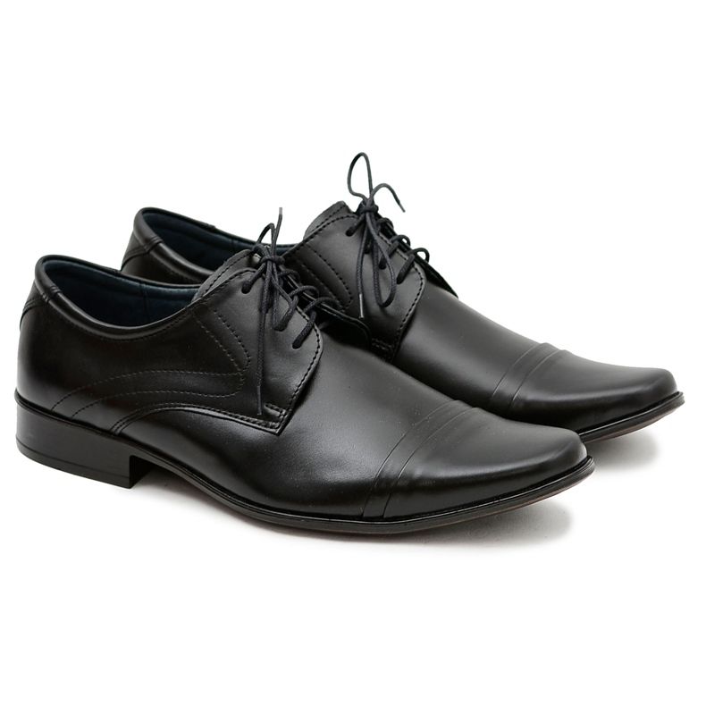 Lema Chaussures habillées noires en cuir pour hommes de Simon le noir Lema Chaussures habillées noires en cuir pour hommes de Simon le noir