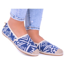 Lu Boo | Espadrilles Femme Aztec Bimbi Bleu Lin