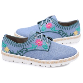 Kylie Crazy Kylie folle | Baskets à la mode pour femmes Flowers Jeans Prim bleu marine