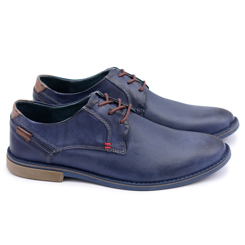 KOMODO Chaussures Décontractées Homme Bleu Marine En Cuir Freddy