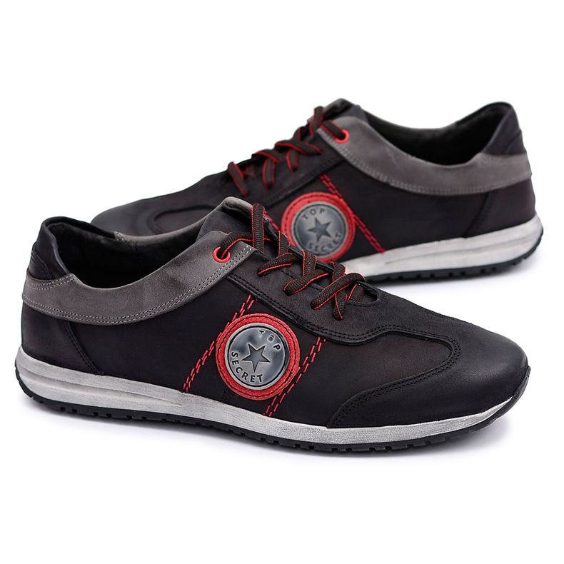 Polbut Chaussures de sport noires pour hommes de Merzio le noir