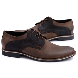 Neex | Chaussures pour hommes en cuir marron Control brun