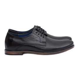 Chaussures James Nikopol en cuir noir pour hommes