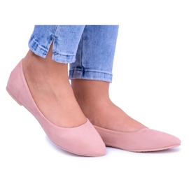 PS1 Ballerines Femme Rose Daim Bueno