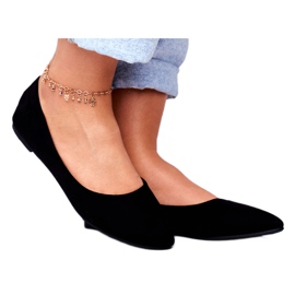 PS1 Ballerines Femme Noires Daim Bueno