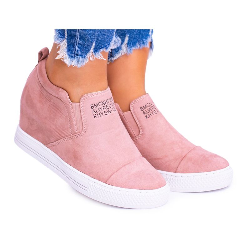 Baskets Snekers Femme Lu Boo Slip-on Rose Kaori