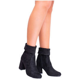 EVE Bottes en daim noir pour femmes sur un poteau du Dharma le noir