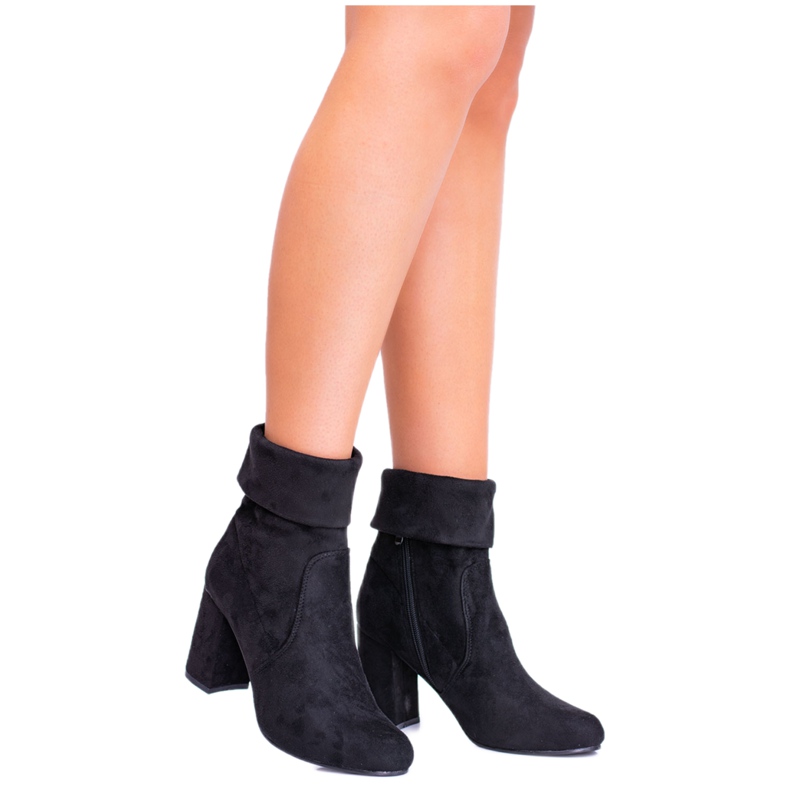 EVE Bottes en daim noir pour femmes sur un poteau du Dharma le noir