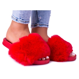 Pantoufles Lu Boo Rouge Femme Avec Fourrure Fourrure Xxl Pantoufles Lu Boo Rouge Femme Avec Fourrure Fourrure Xxl