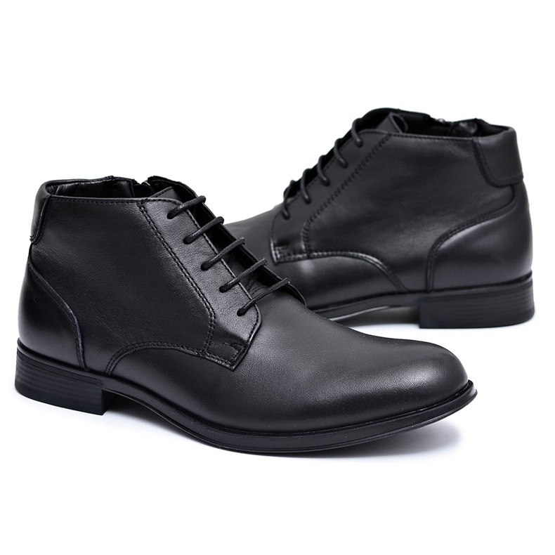 EVE Bottines Homme Cuir Noir Chaussures Artemigo le noir