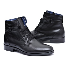 Boots Homme, Cuir Polonais Noir Nikopol 661 boots