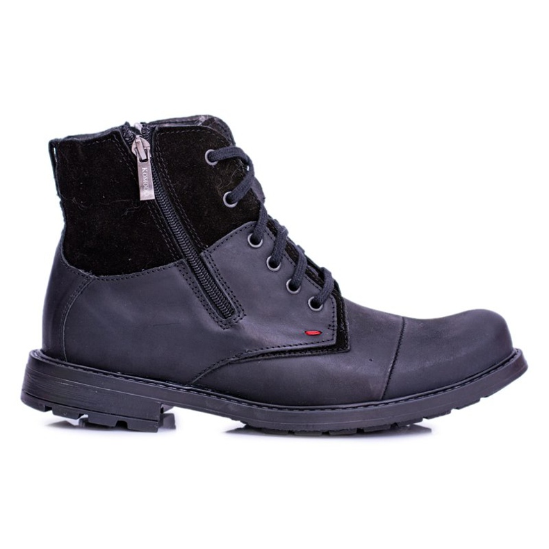 Bottes Chaudes En Cuir Pour Hommes Avec Fermetures À Glissière Noir KOMODO 871 le noir Bottes Chaudes En Cuir Pour Hommes Avec Fermetures À Glissière Noir KOMODO 871 le noir