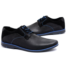 Mario Boschetti Chaussures Penegro en cuir noir pour hommes