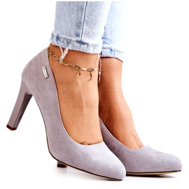 Escarpins en daim gris pour femmes sur une barre Sergio Leone Campbell