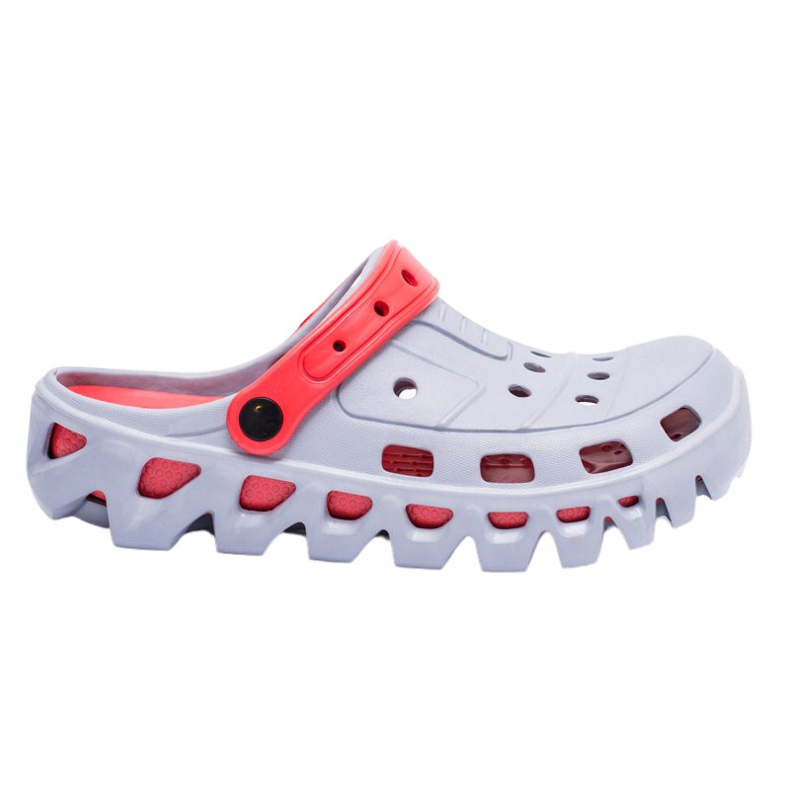 Flameshoes Pantoufles légères Garden pour hommes grises Kroks Eva rouge