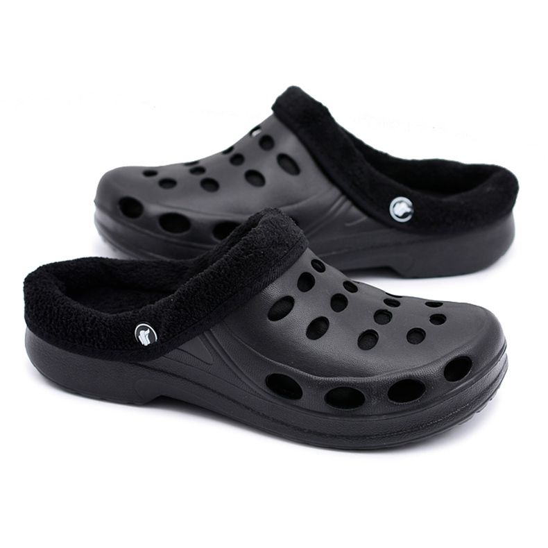 Flameshoes Chaussons Femme Chaud Noir Kroks Eva le noir
