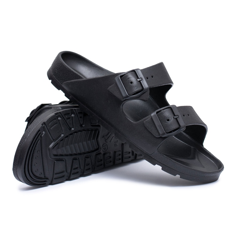 Flameshoes Pantoufles Garden Light noires pour hommes le noir