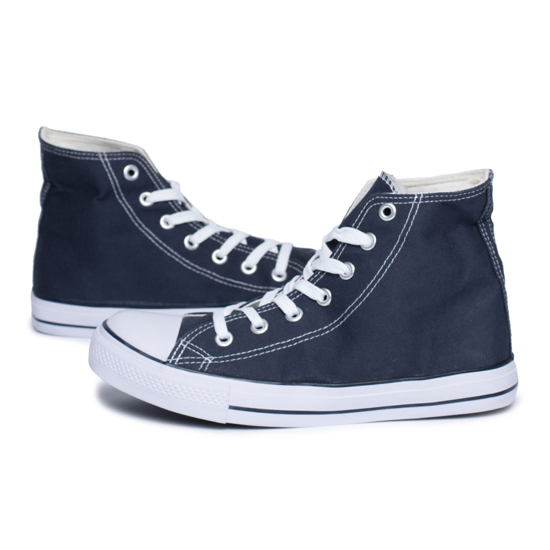 Flameshoes Baskets hautes Fresko bleu marine pour hommes