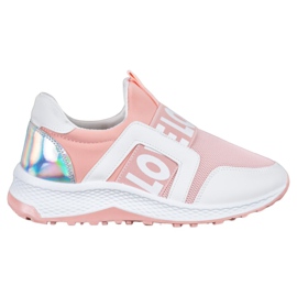 Seastar Slipons sur la plate-forme d'amour blanc rose