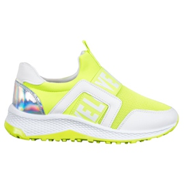 Seastar Slipons sur la plate-forme d'amour blanc vert