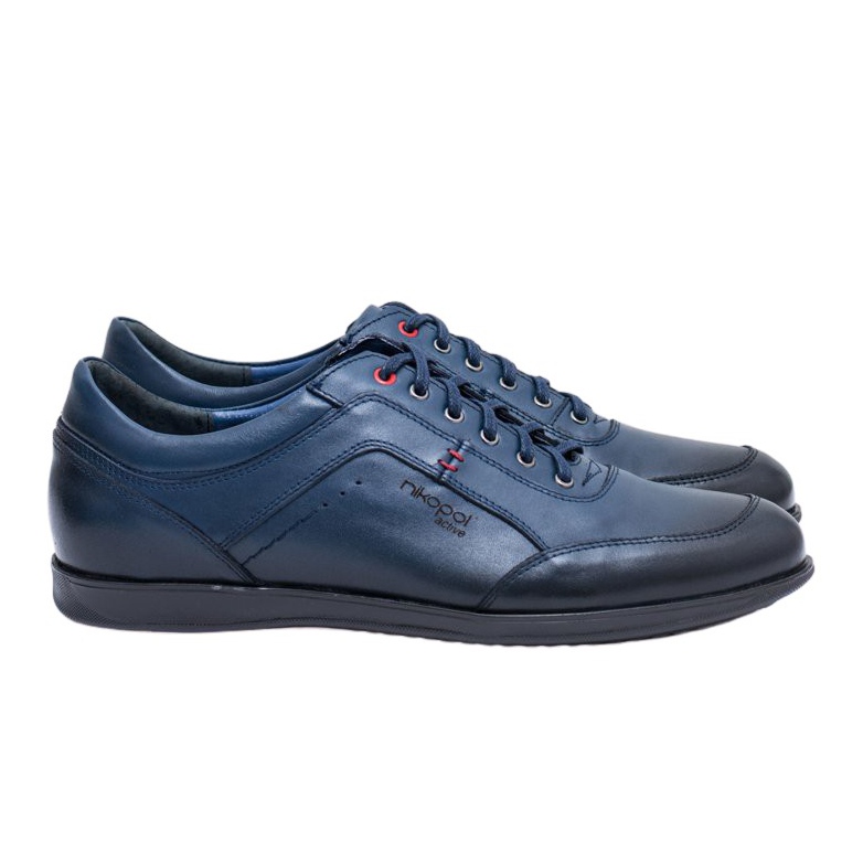 Chaussures Homme Bleu Marine En Cuir Nikopol Casual Polver