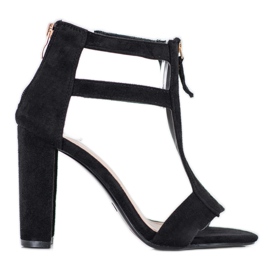 Seastar Sandales avec une fermeture éclair noir