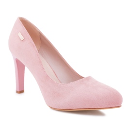 Escarpins Pour Femmes Rose Sur Un Talon En Daim Sergio Leone Campbell