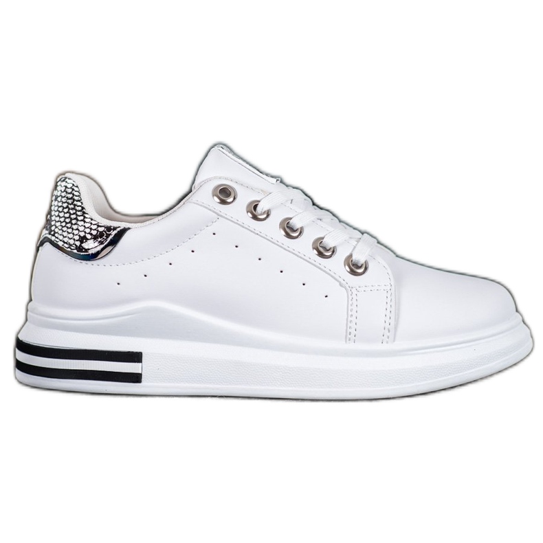 Diamantique Chaussures de sport sur la plate-forme blanche