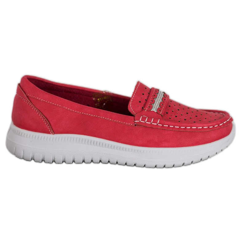 Small Swan Mocassins Sur La Plateforme rouge