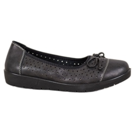SHELOVET Ballerine Ajourée Sur Paltform le noir