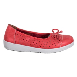 SHELOVET Ballerine Ajourée Sur La Plateforme rouge SHELOVET Ballerine Ajourée Sur La Plateforme rouge