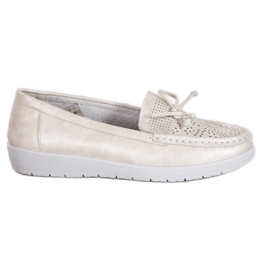 SHELOVET Mocassins confortables doré