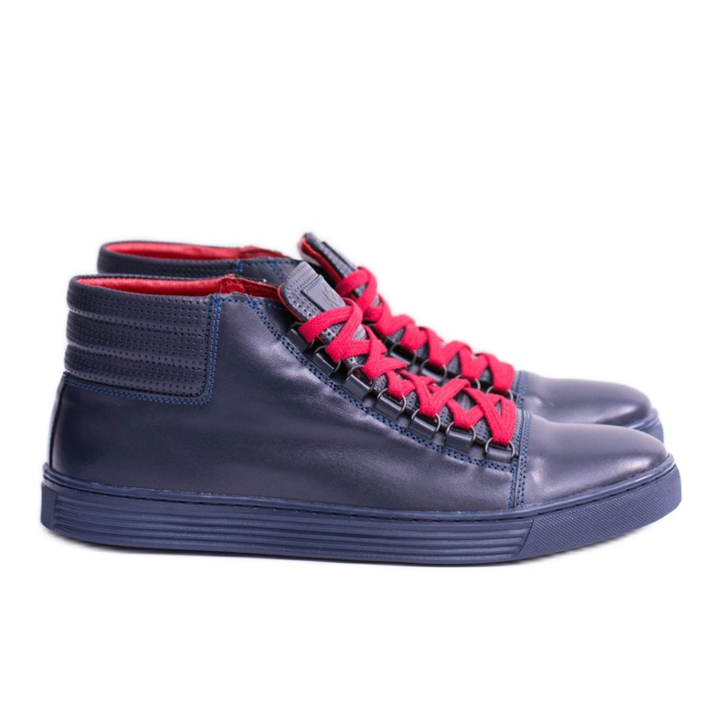 KENT Baskets Cuir Homme Torres Bleu Marine