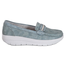 SHELOVET Mocassins confortables sur la plate-forme bleu